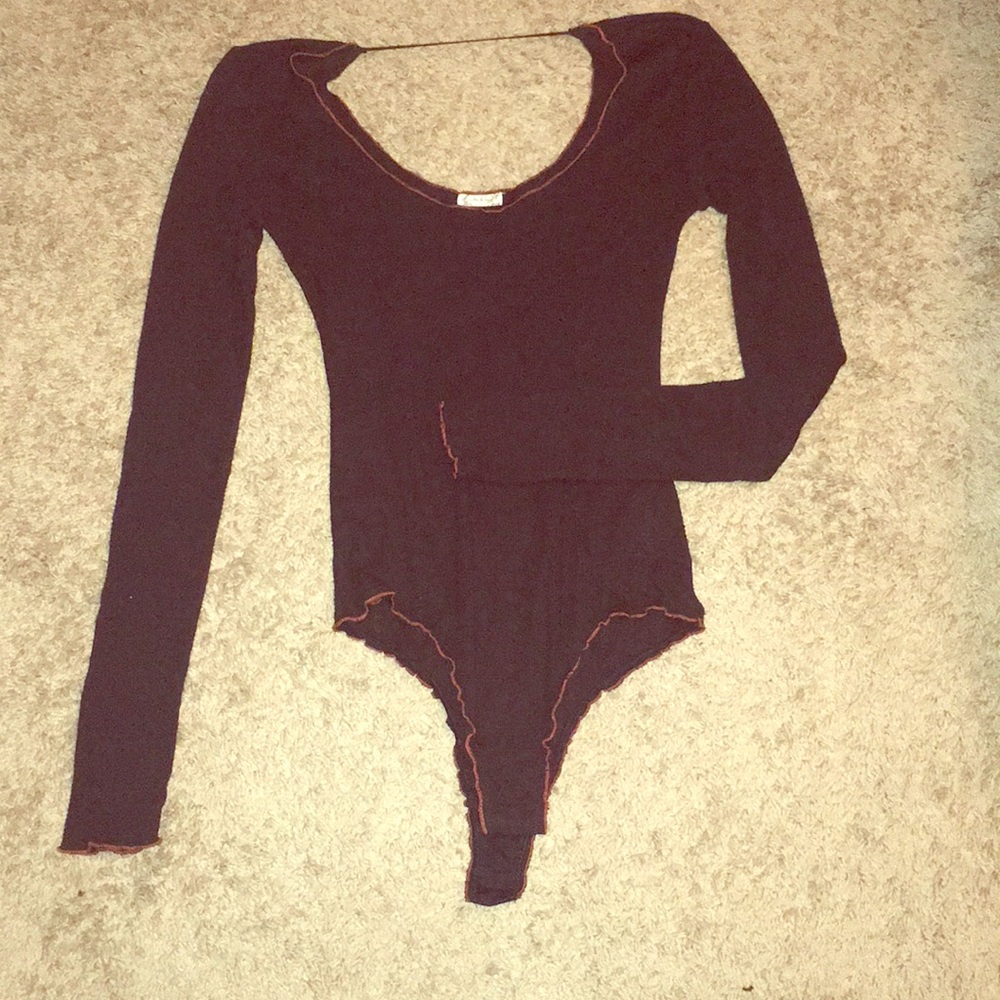Free People Bodysuit with Ruffle Trim